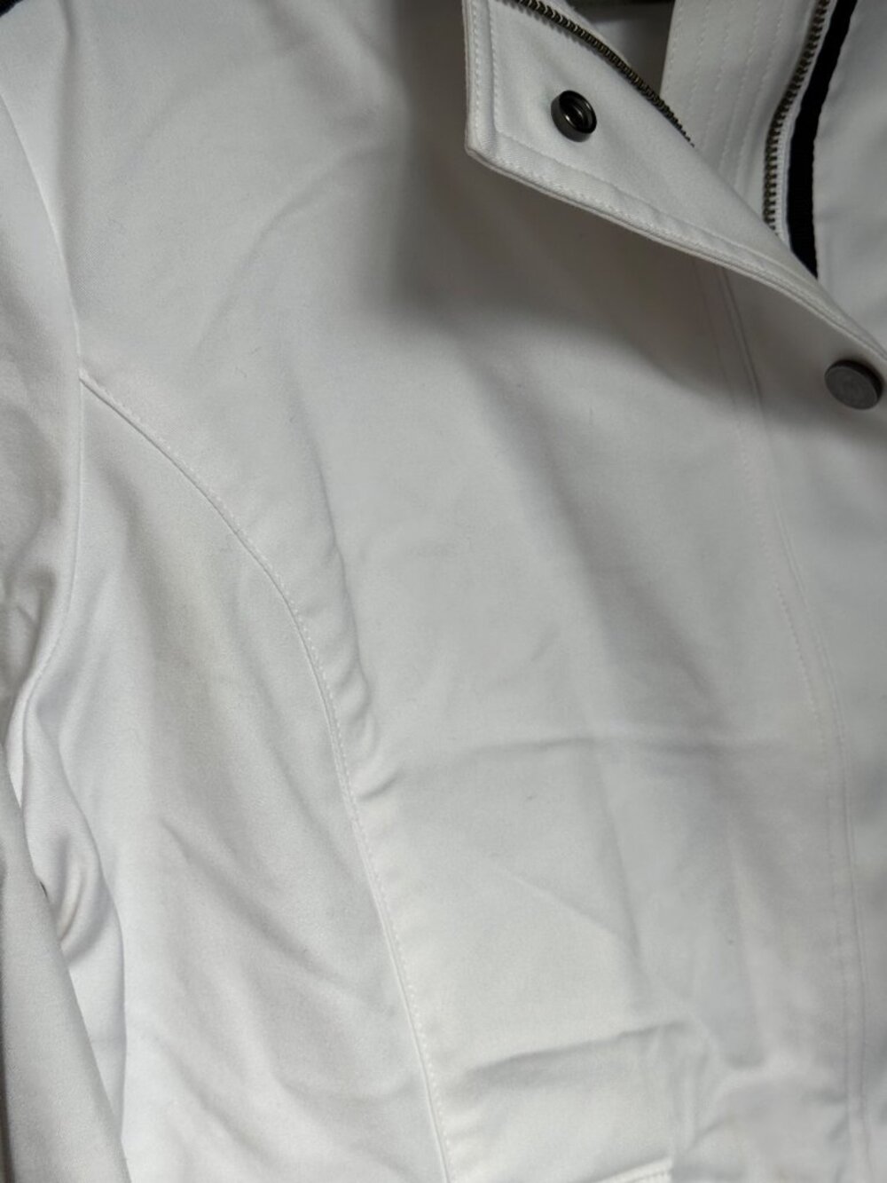 Misook Heritage LuxeStretch Ponte Sport Jacket Medium | White Knit Blazer | Wome - Picture 7 of 7